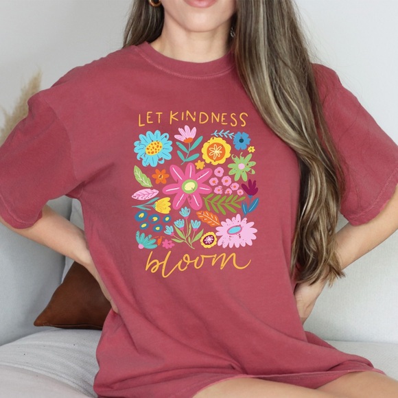 Let Kindness Bloom Comfort Colors T-Shirt - Picture 7 of 7
